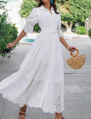 Rochie medie SHEIN, alb