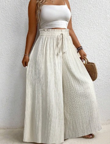 Pantaloni SHEIN CURVE, bej