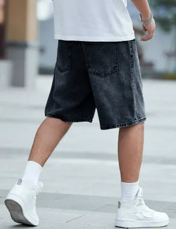 Pantaloni scurti Shein Kids, negru