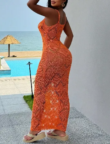 Rochie de plaja SHEIN, portocaliu