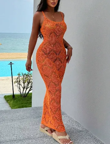 Rochie de plaja SHEIN, portocaliu