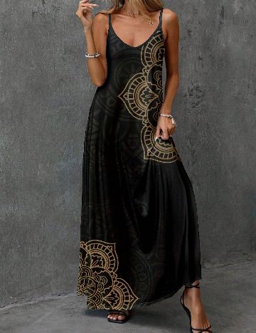 Rochie lunga Emery Rose Curve, negru