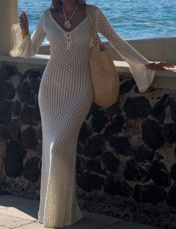 Rochie de plaja SHEIN, alb