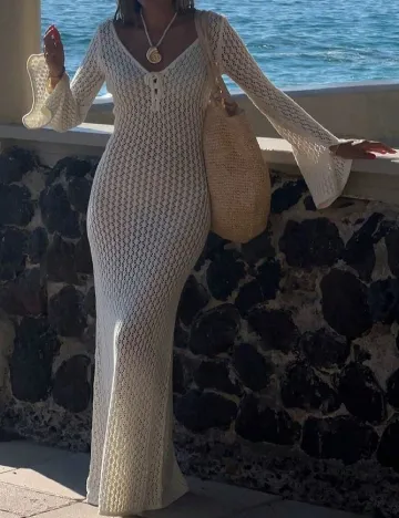 Rochie de plaja SHEIN, alb