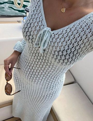 Rochie de plaja SHEIN, alb