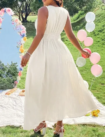 Rochie lunga SHEIN CURVE, ecru