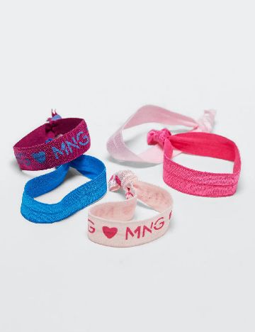 Set elastice de par 5 bucati Mango Kids, mix culori