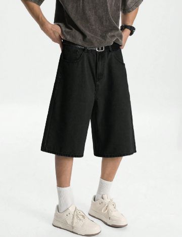 Pantaloni trei sferturi SHEIN, negru