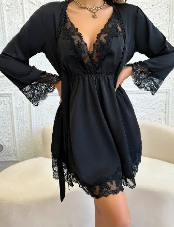 Rochie de noapte SHEIN, negru