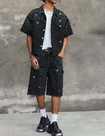 Pantaloni scurti Romwe, negru