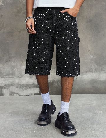 Pantaloni scurti Romwe, negru