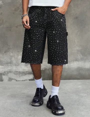 Pantaloni scurti Romwe, negru