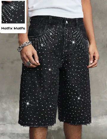 Pantaloni scurti Romwe, negru