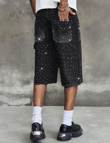 Pantaloni scurti Romwe, negru