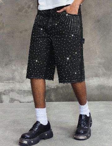 Pantaloni scurti Romwe, negru