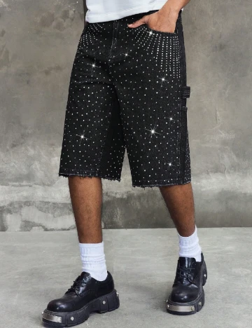 Pantaloni scurti Romwe, negru