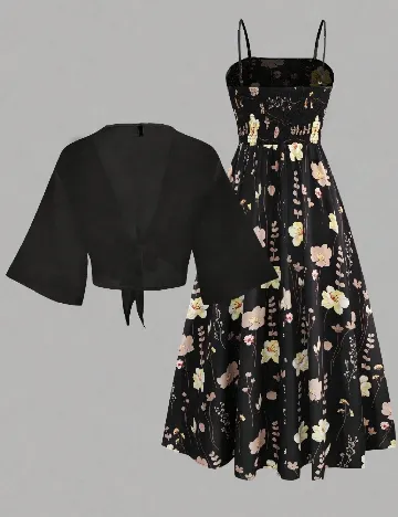 Set rochie si bluza SHEIN CURVE, floral print