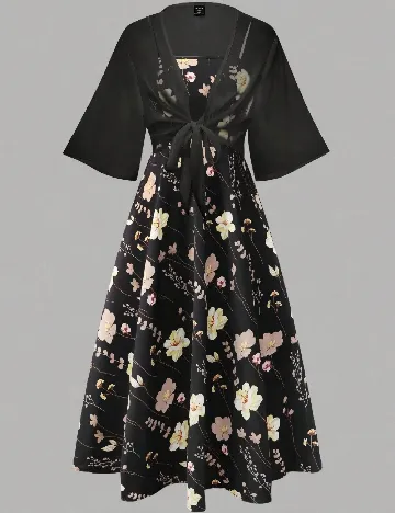 Set rochie si bluza SHEIN CURVE, floral print