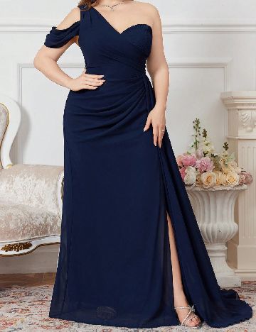 Rochie lunga SHEIN CURVE, bleumarin