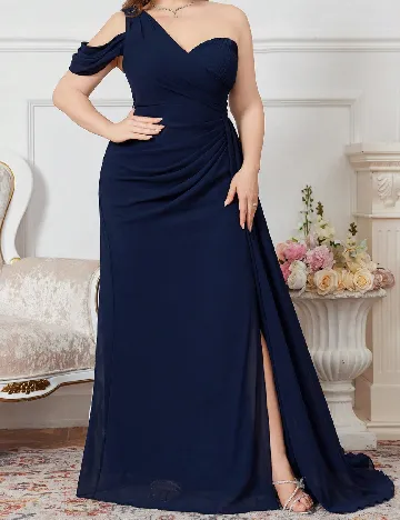 Rochie lunga SHEIN CURVE, bleumarin