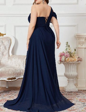 Rochie lunga SHEIN CURVE, bleumarin
