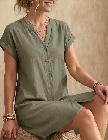 Rochie scurta Emery Rose, verde