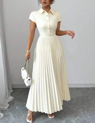 Rochie lunga SHEIN, crem