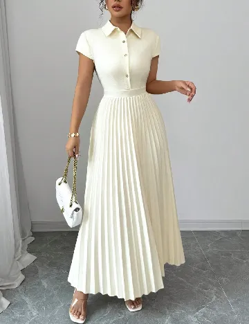 Rochie lunga SHEIN, crem