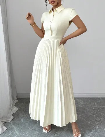 Rochie lunga SHEIN, crem