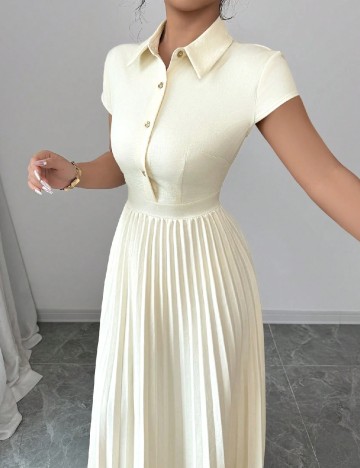 Rochie lunga SHEIN, crem