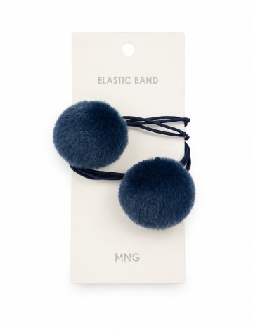 Set elastice de par 2 bucati Mango Kids, bleumarin