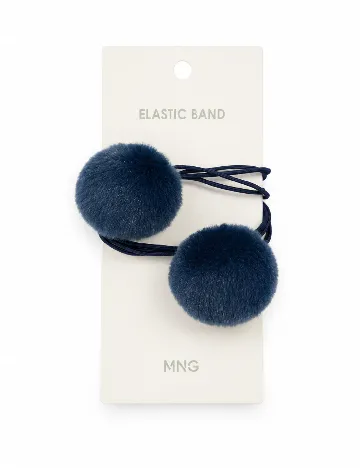 Set elastice de par 2 bucati Mango Kids, bleumarin