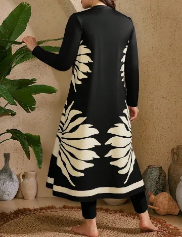 Costum de baie SHEIN CURVE, negru/crem