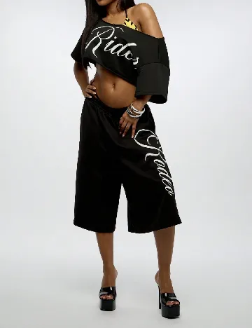Pantaloni trei sferturi SUMWON, negru