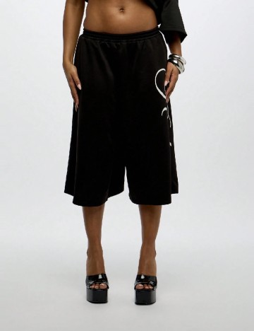 Pantaloni trei sferturi SUMWON, negru