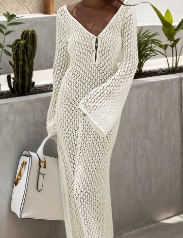 Rochie de plaja SHEIN, alb