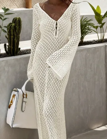 Rochie de plaja SHEIN, alb
