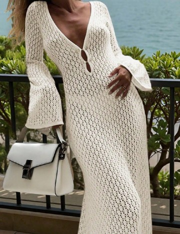 Rochie de plaja SHEIN, alb