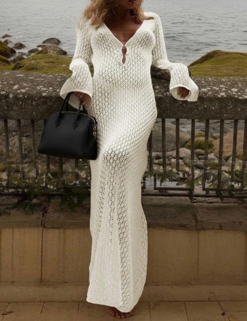 Rochie de plaja SHEIN, alb