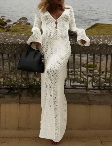Rochie de plaja SHEIN, alb