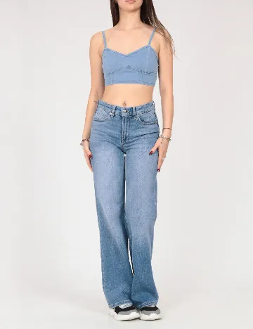 Top Bershka, albastru
