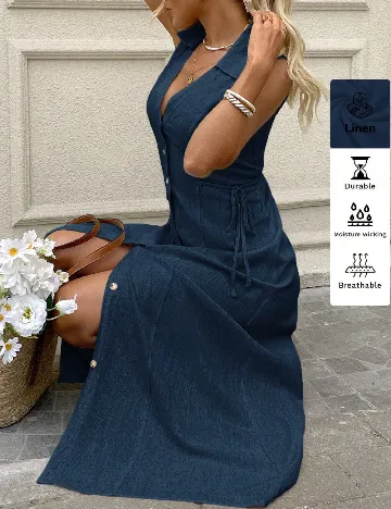 Rochie lunga Emery Rose, bleumarin