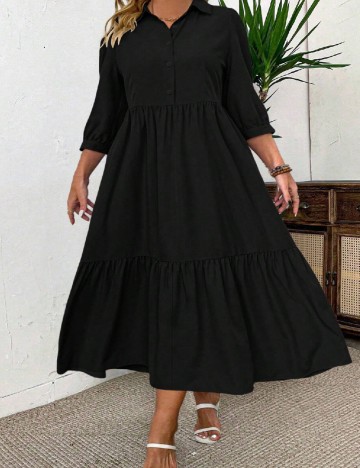 Rochie lunga SHEIN CURVE, negru