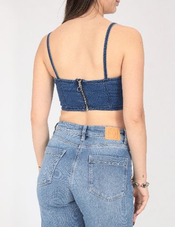 Top Bershka, albastru