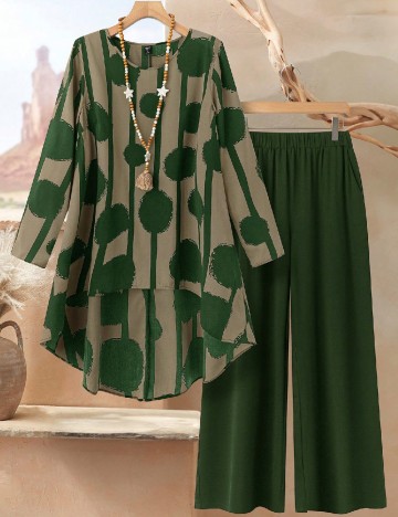 Compleu SHEIN CURVE, verde