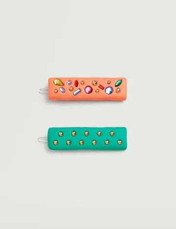 Set clame de par 2 bucati Mango, mix culori