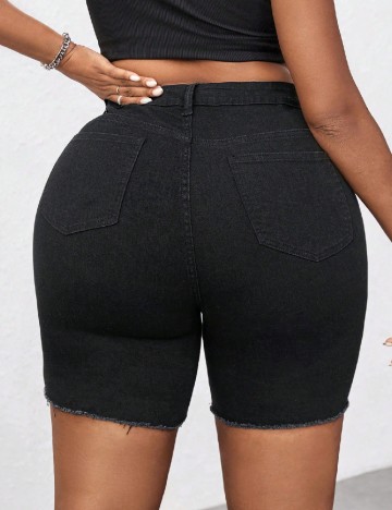 Pantaloni scurti SHEIN CURVE, negru