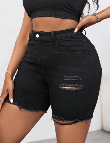 Pantaloni scurti SHEIN CURVE, negru