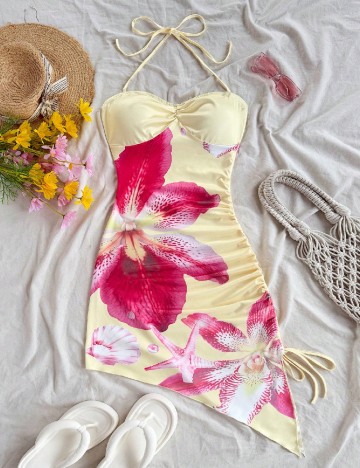 Rochie scurta SHEIN, floral print