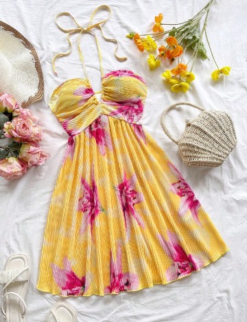 Rochie scurta SHEIN, galben